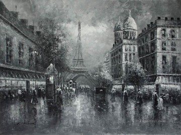 黒と白 パリ エッフェル 黒と白 Oil Paintings